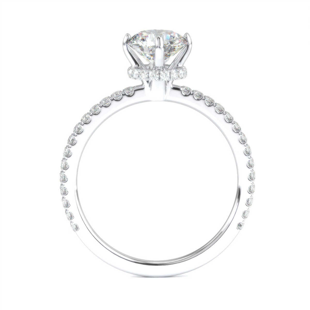 14K White Gold Karen Lab Grown Diamond Ring (1/3 ct. tw)